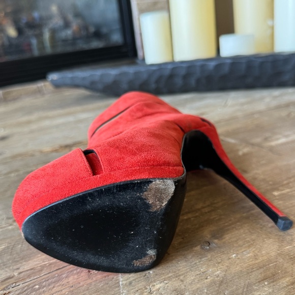 Giuseppe Zanotti suede high heel platform peep toe ankle boot - Picture 5 of 10